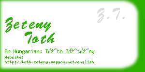 zeteny toth business card